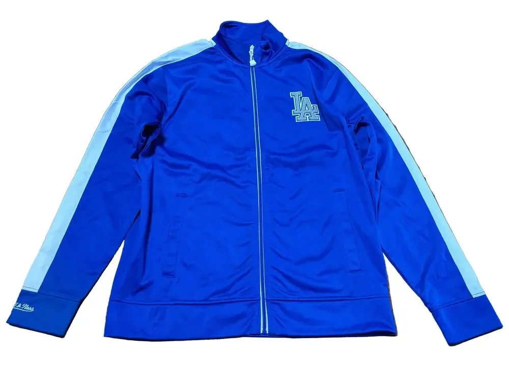 Los Angeles LA Dodgers Mitchell & Ness MLB Track Jacket Mens Large L New NWOT